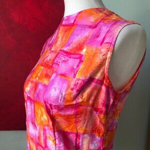 Vintage sleeveless crop In orange and pink
